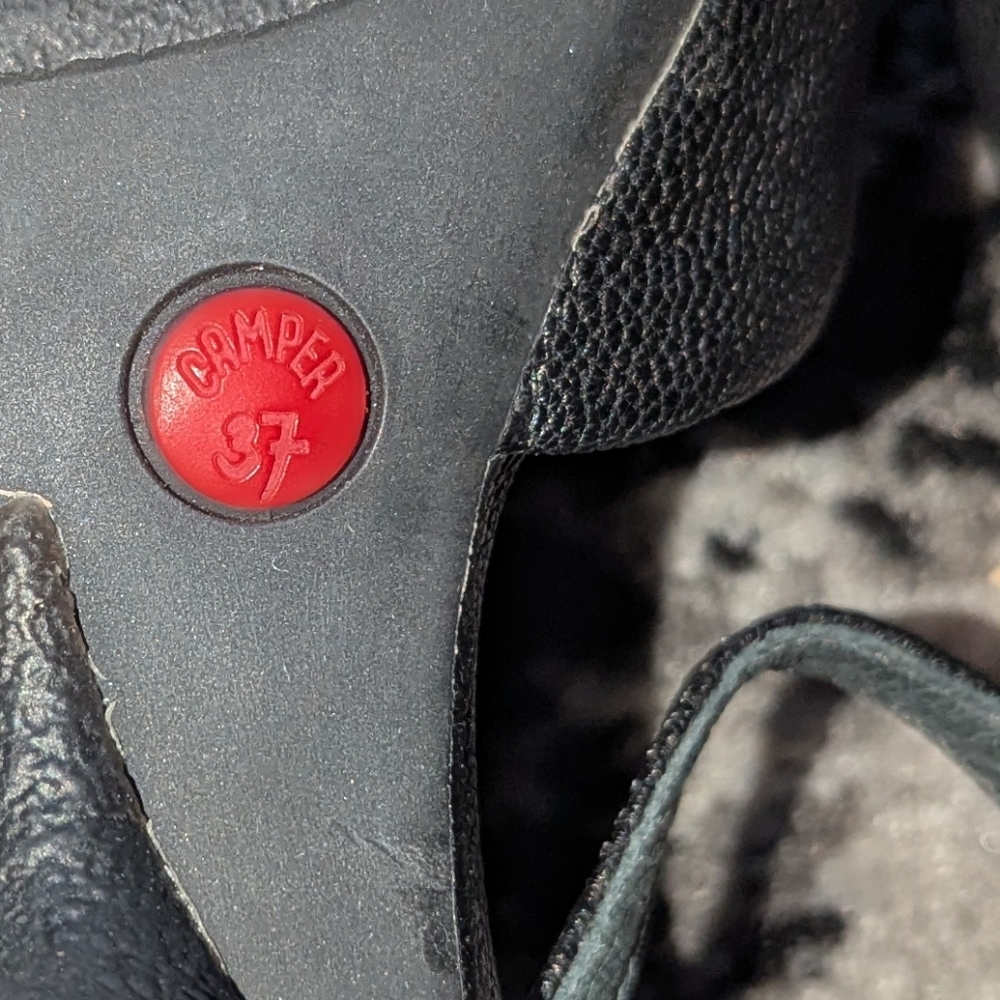 Camper Black Sandals with Green Insole - Picture 5 of 9